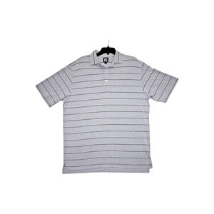 FootJoy Striped Performance Polo – Size L Gray